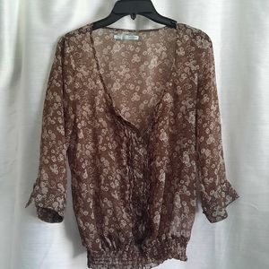 NWOT Brown Floral Maurices Top  *BOGO*